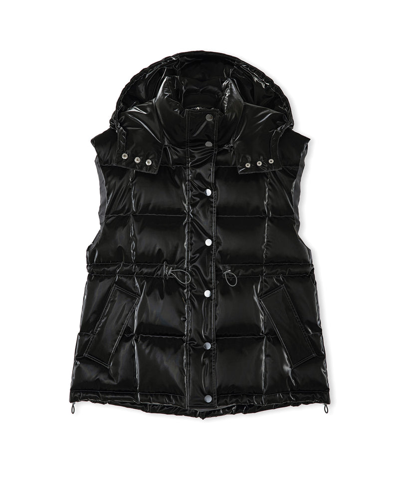 Ipekyol Shiny Textured Puffer Vest Black