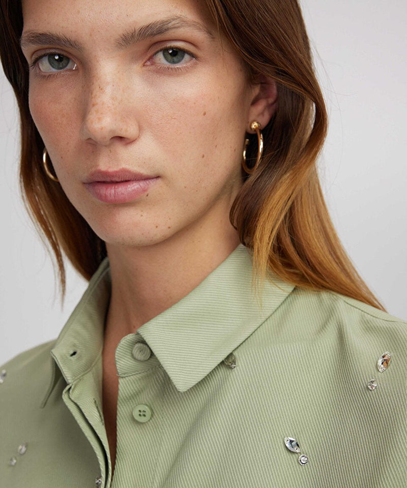 Ipekyol Embroidered Shirt Light Khaki