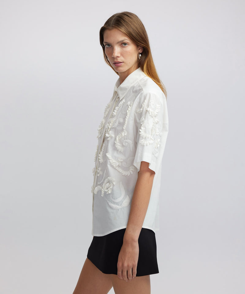 Ipekyol Embroidered Poplin Shirt White