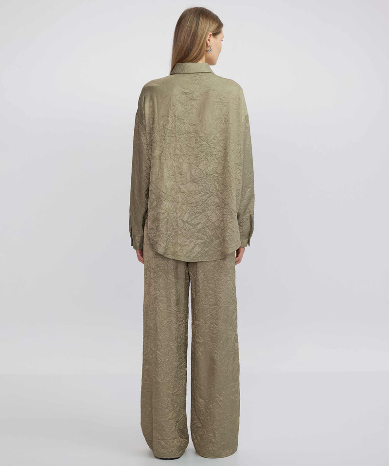 Ipekyol Oversize Textured Shirt Khaki