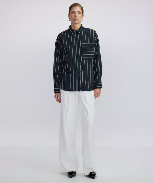 Ipekyol Striped Shirt Black