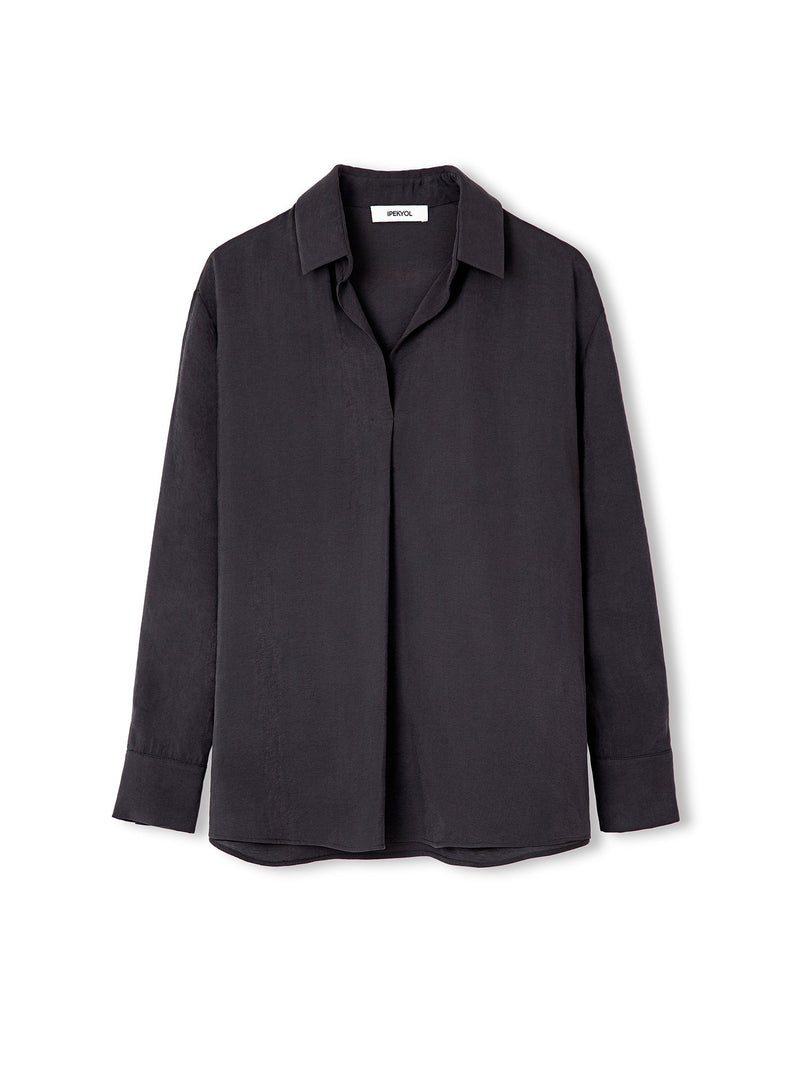 Ipekyol Shirt Collar Basic Blouse Black