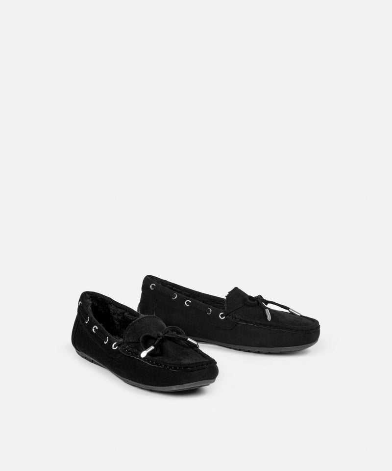 Ipekyol Plush Garnished Bow Loafer Black