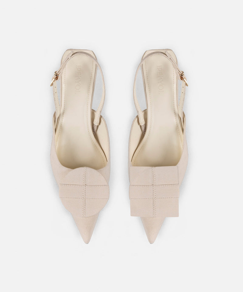 Ipekyol Asymmetrical Figured High Heels Beige