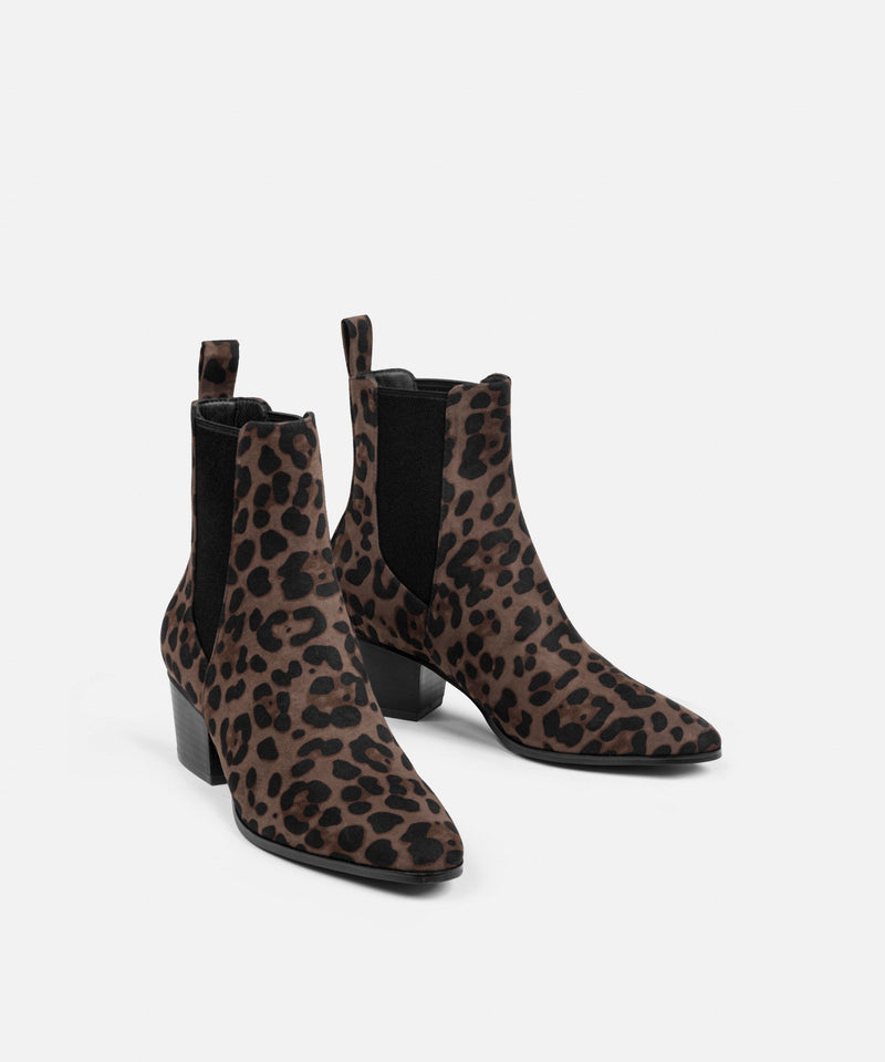 Ipekyol Leopard Pattern Boots Brown