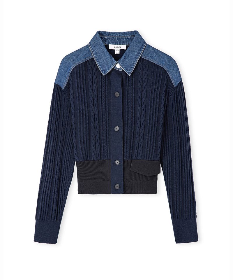 Ipekyol Denim Mix Knitwear Navy