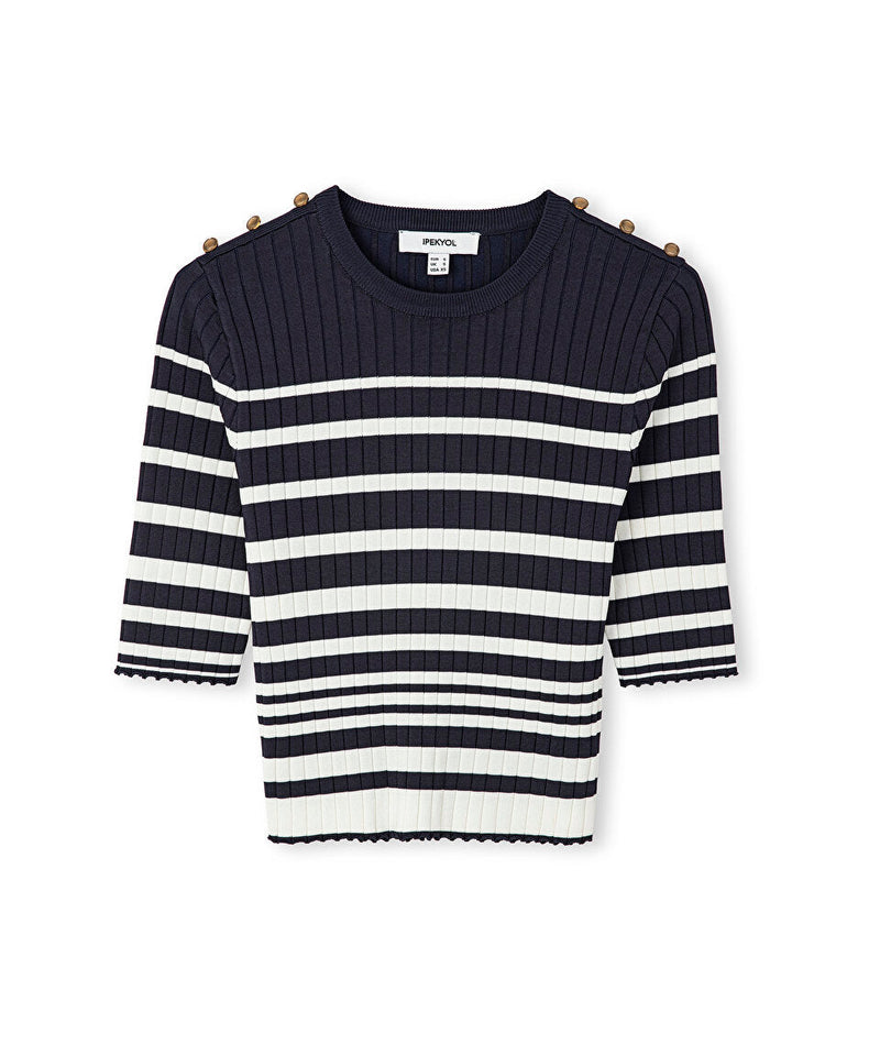 Ipekyol Striped Knitwear Navy