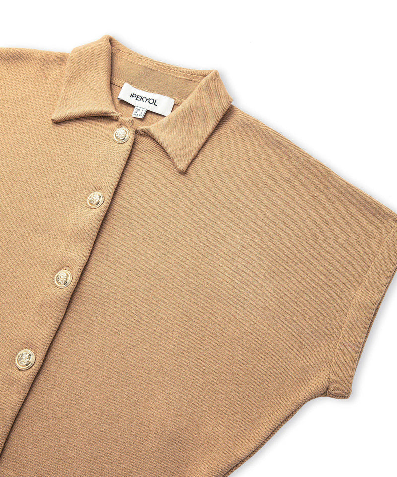 Ipekyol Shirt Collar Knitwear Camel