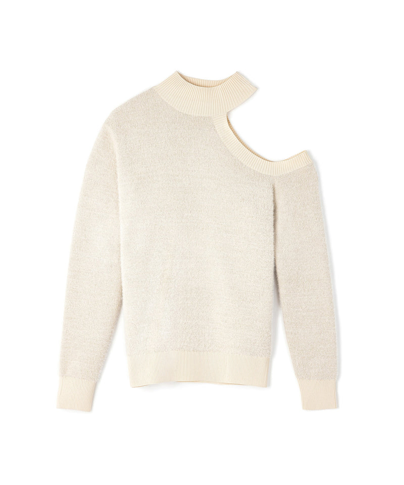 Ipekyol Cutout Sweater With Shiny Thread Ecru