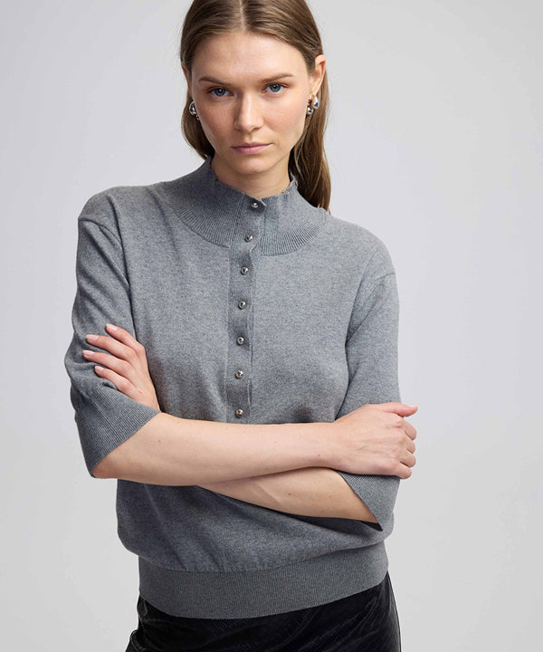 Ipekyol Metal Buttoned Knitwear Grey