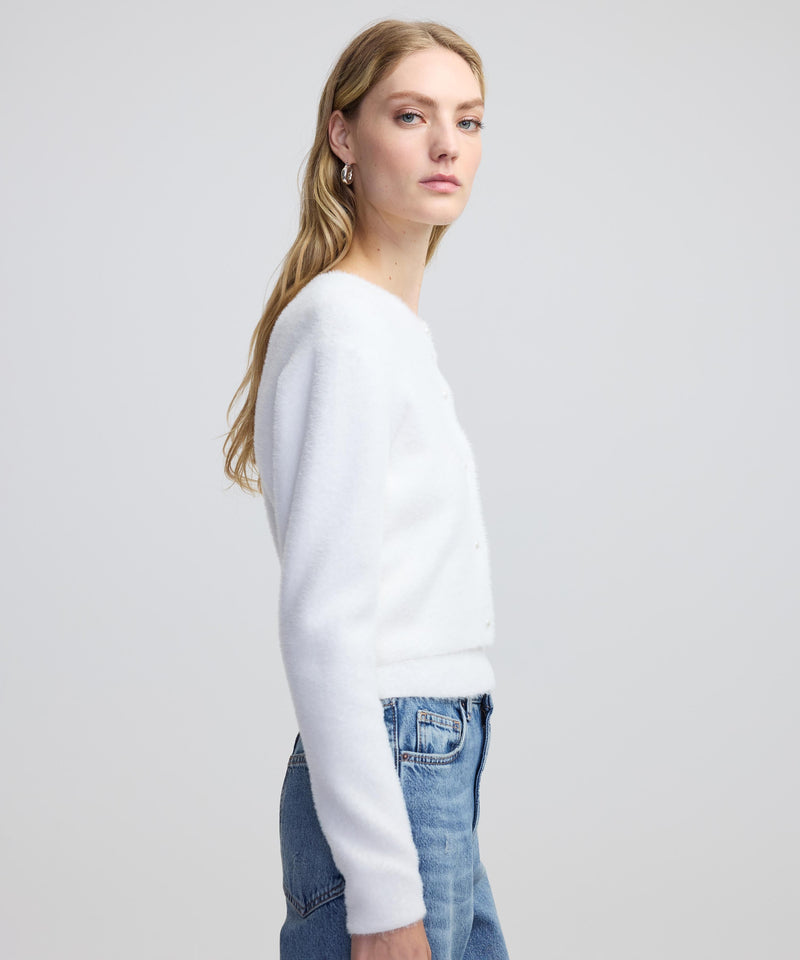 Ipekyol Faux Pearl Plush Knitwear Off White