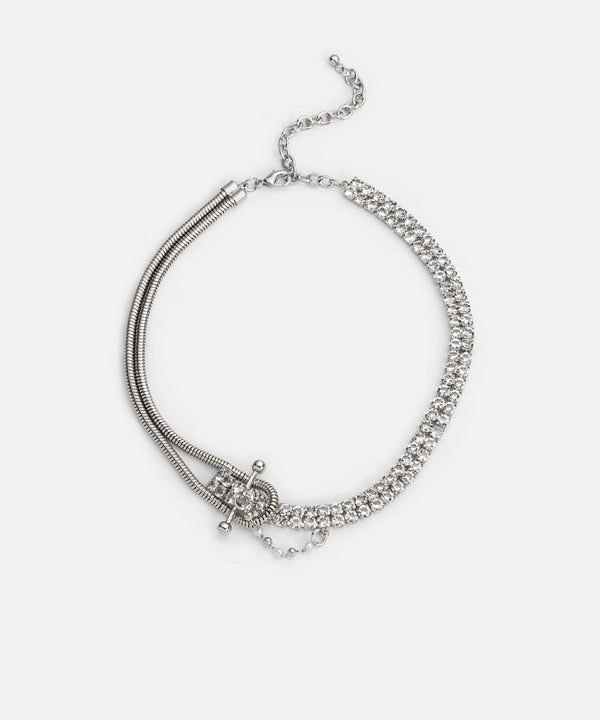 Ipekyol Metal Necklace With Crystal Stones Silver