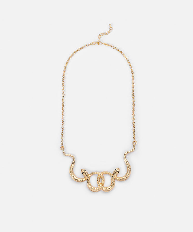 Ipekyol Snake Figured Metal Chain Necklace Gold