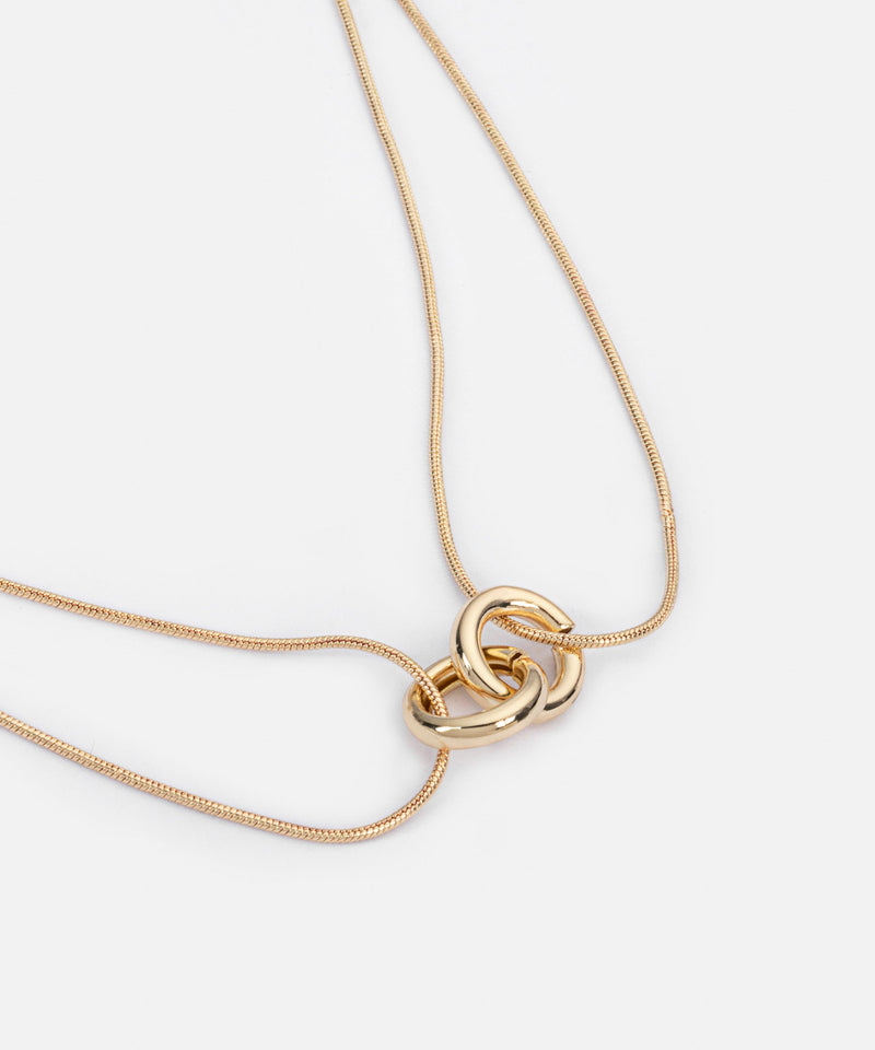 Ipekyol Interlocking Metal Necklace Gold