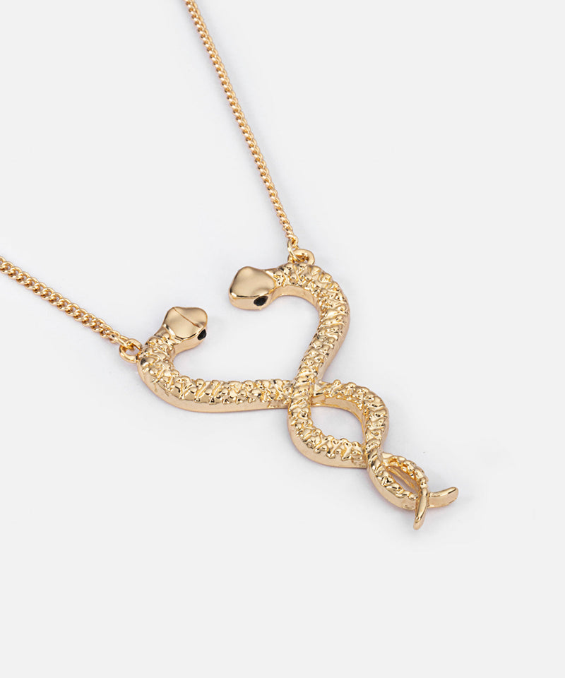 Ipekyol Metal Necklace With Intertwined Snake Figures Gold