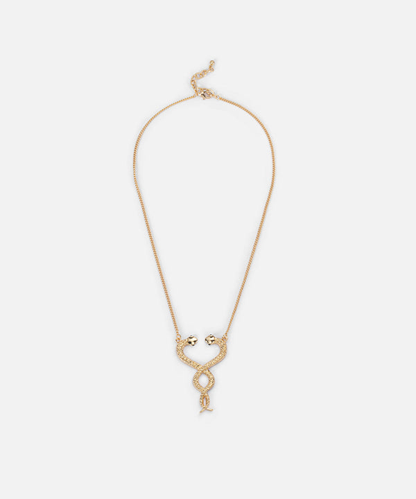 Ipekyol Metal Necklace With Intertwined Snake Figures Gold