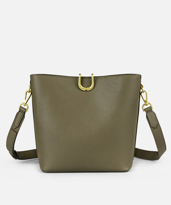 Ipekyol Metal Buckle Bucket Bag Green