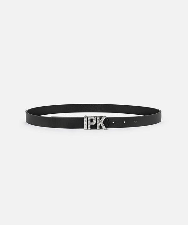 Ipekyol Leather Look Belt With Amorphous Buckle Black