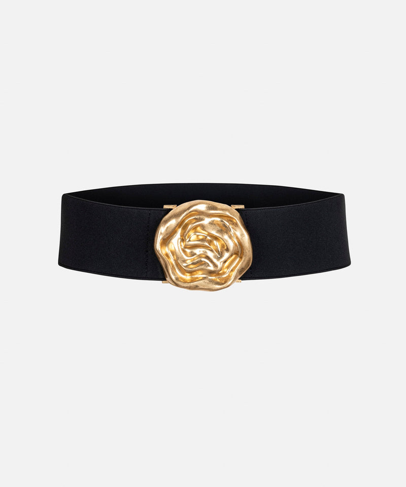 Ipekyol Elastic Belt With Metal Buckle Black