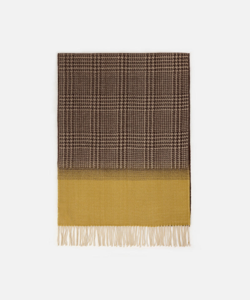 Ipekyol Houndstooth Pattern Shawl Brown