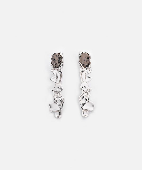 Ipekyol Stone Amorphous Earrings Silver