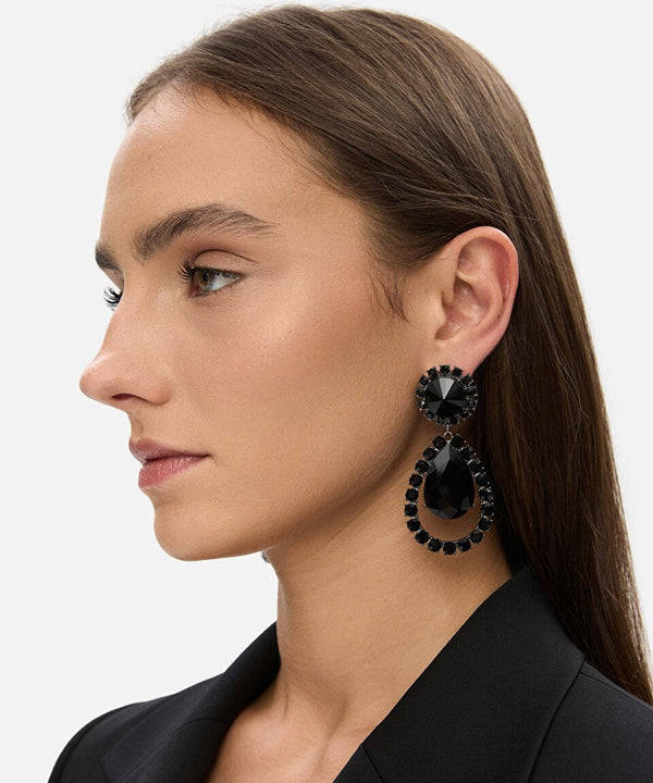 Ipekyol Stone Earrings Black