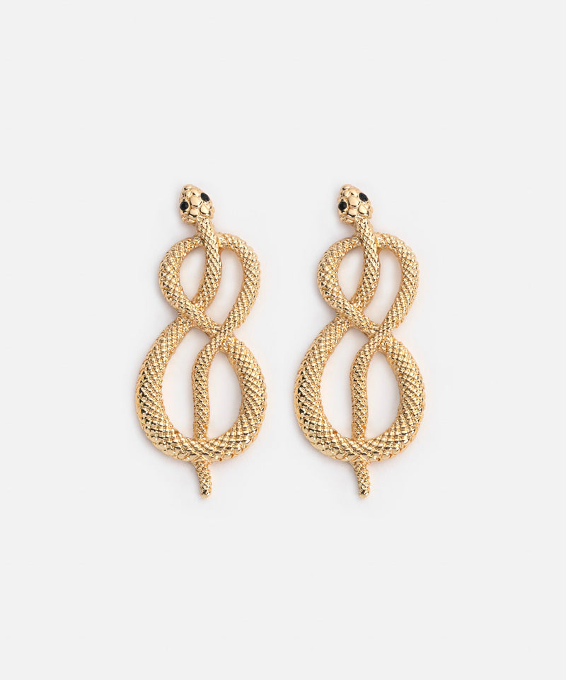 Ipekyol Snake Shaped Dangling Earrings Gold