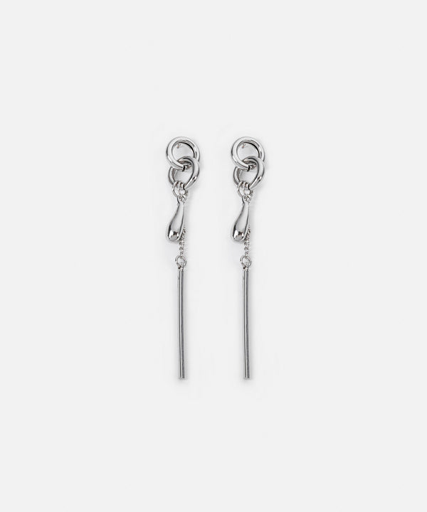 Ipekyol Long Earrings With Interlocking Hoops Silver