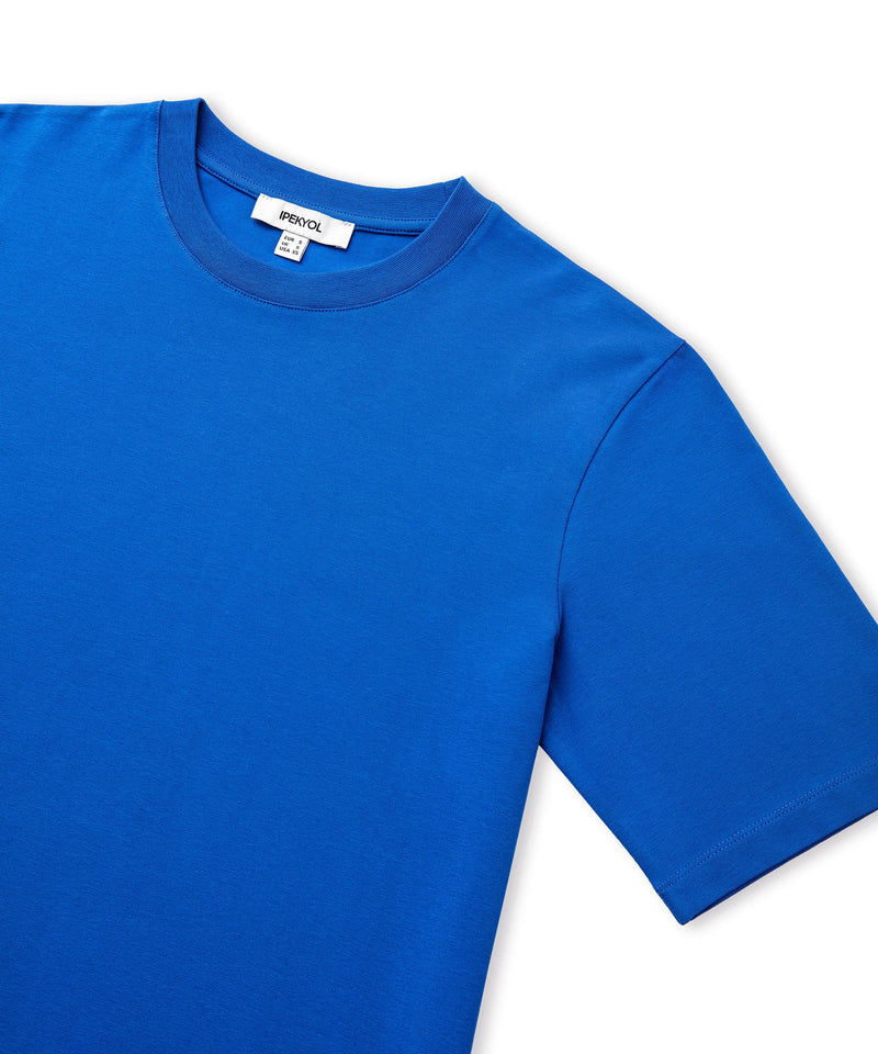 Ipekyol Round Neck Basic T-Shirt Blue