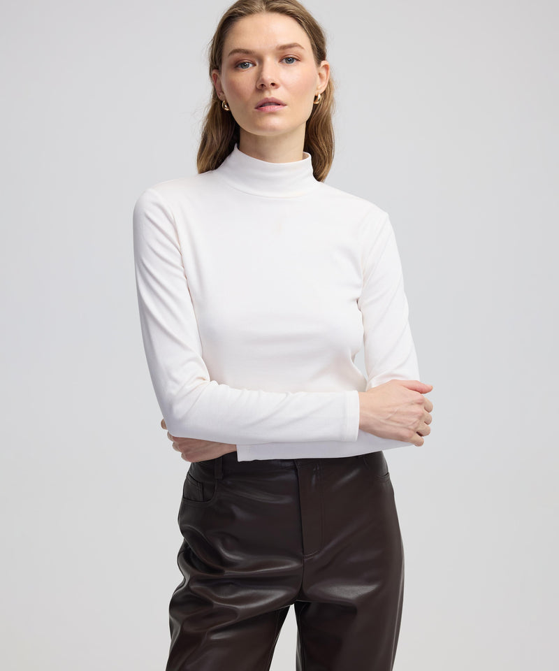 Ipekyol Basic Turtleneck T-Shirt Ecru