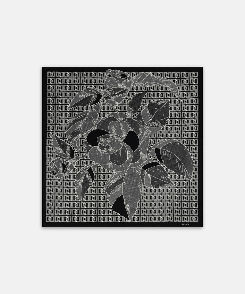 Ipekyol Patterned Scarf Grey