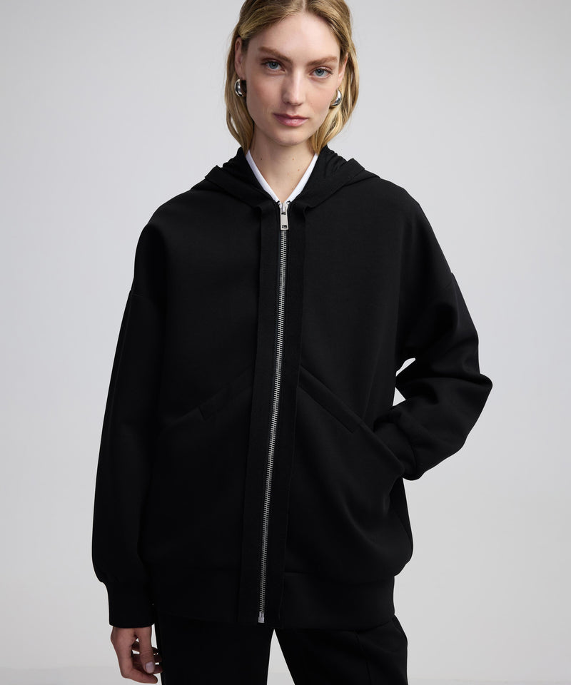 Ipekyol Fabric Mix Scuba Sweatshirt Black