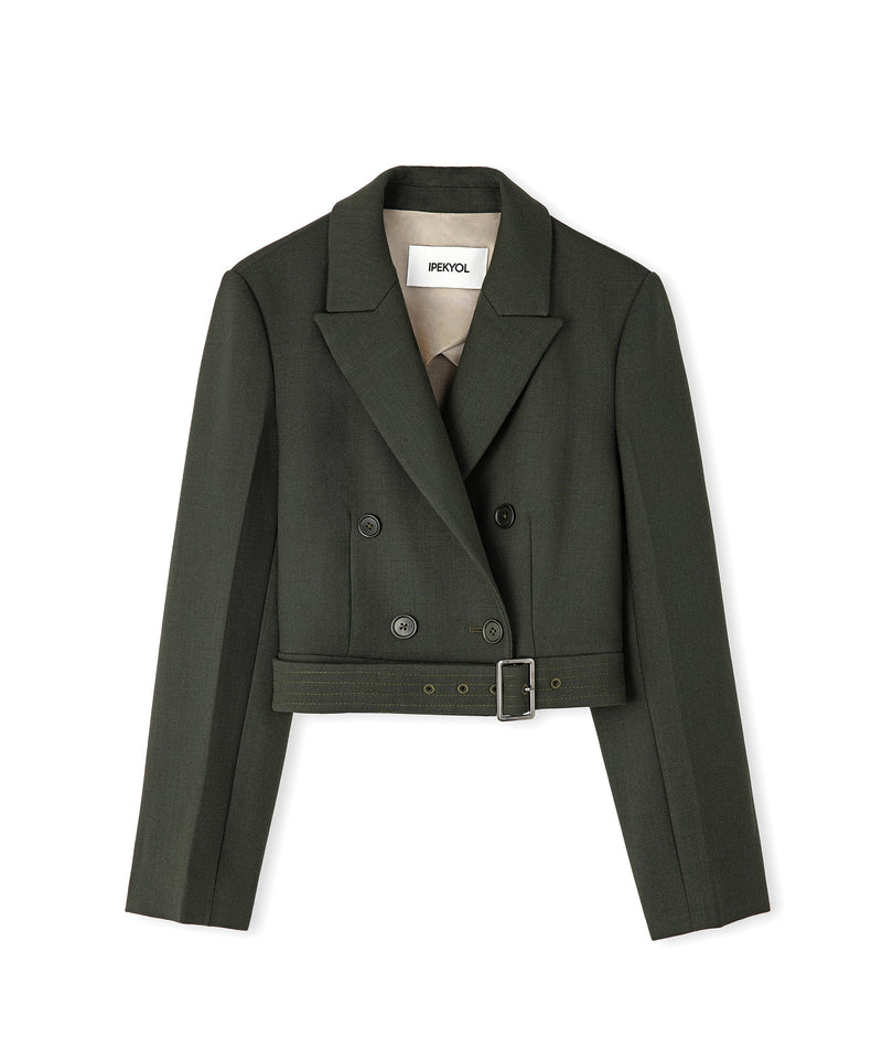 Ipekyol Belted Blazer Green