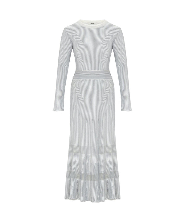 Ipekyol Ribbed Lurex Knit Dress White
