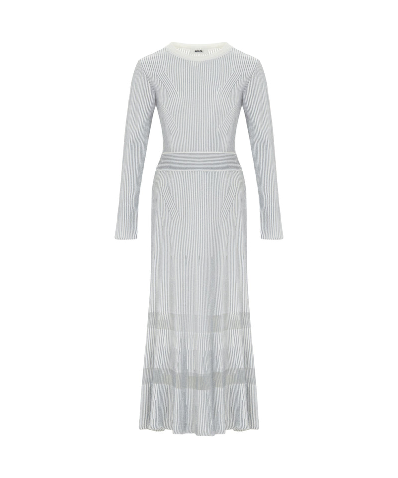 Ipekyol Ribbed Lurex Knit Dress White