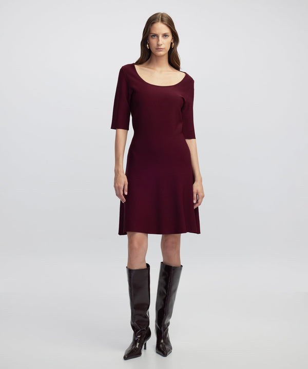 Ipekyol A-Line Knit Dress Bordoux