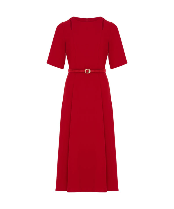 Ipekyol Belted Cutout Dress Red