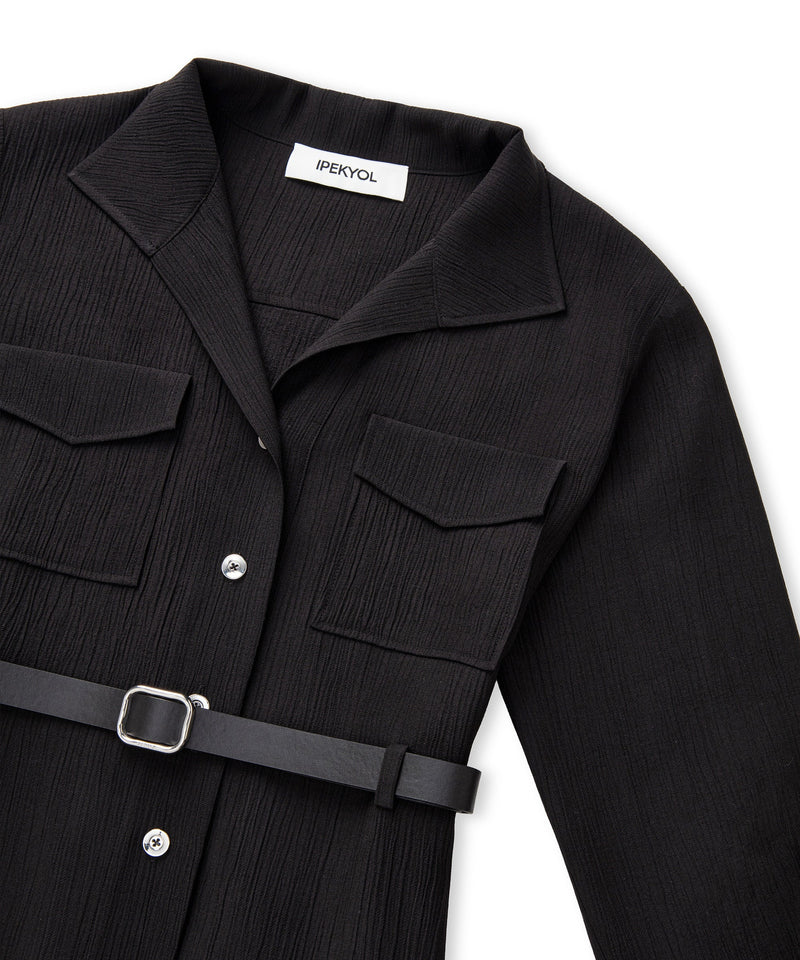 Ipekyol Belted Shirt Dress Black