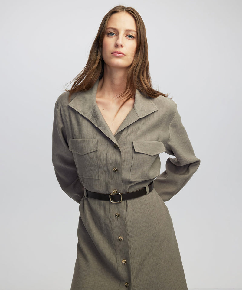 Ipekyol Belted Shirt Dress Mink