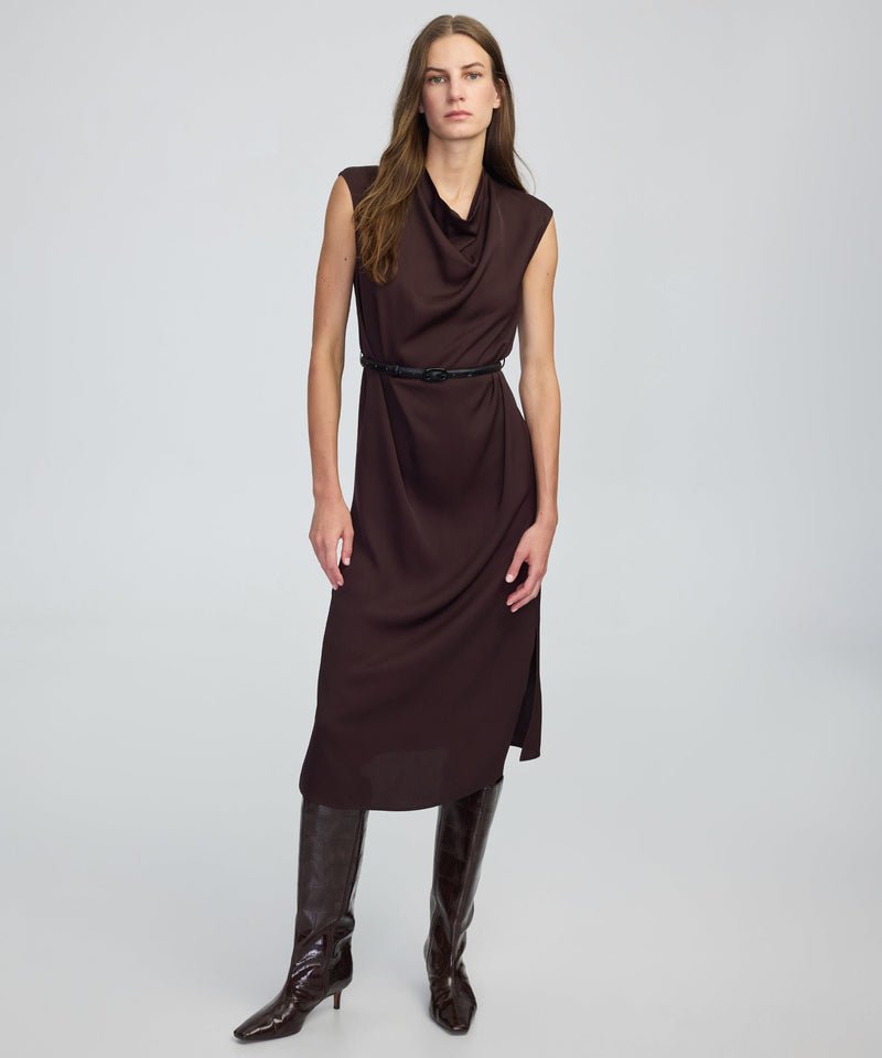 Ipekyol Belted Midi Dress Brown