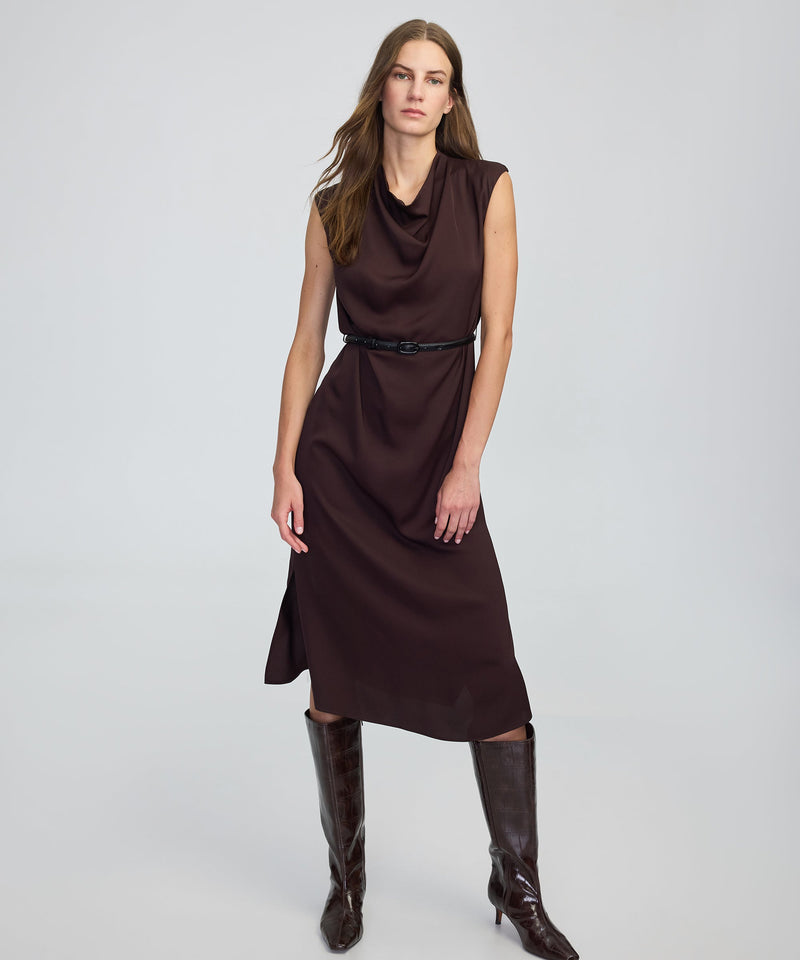 Ipekyol Belted Midi Dress Brown