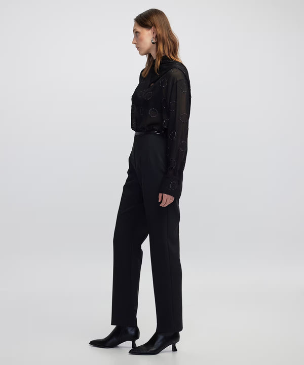 Ipekyol Belted Carrot Fit Trousers Black