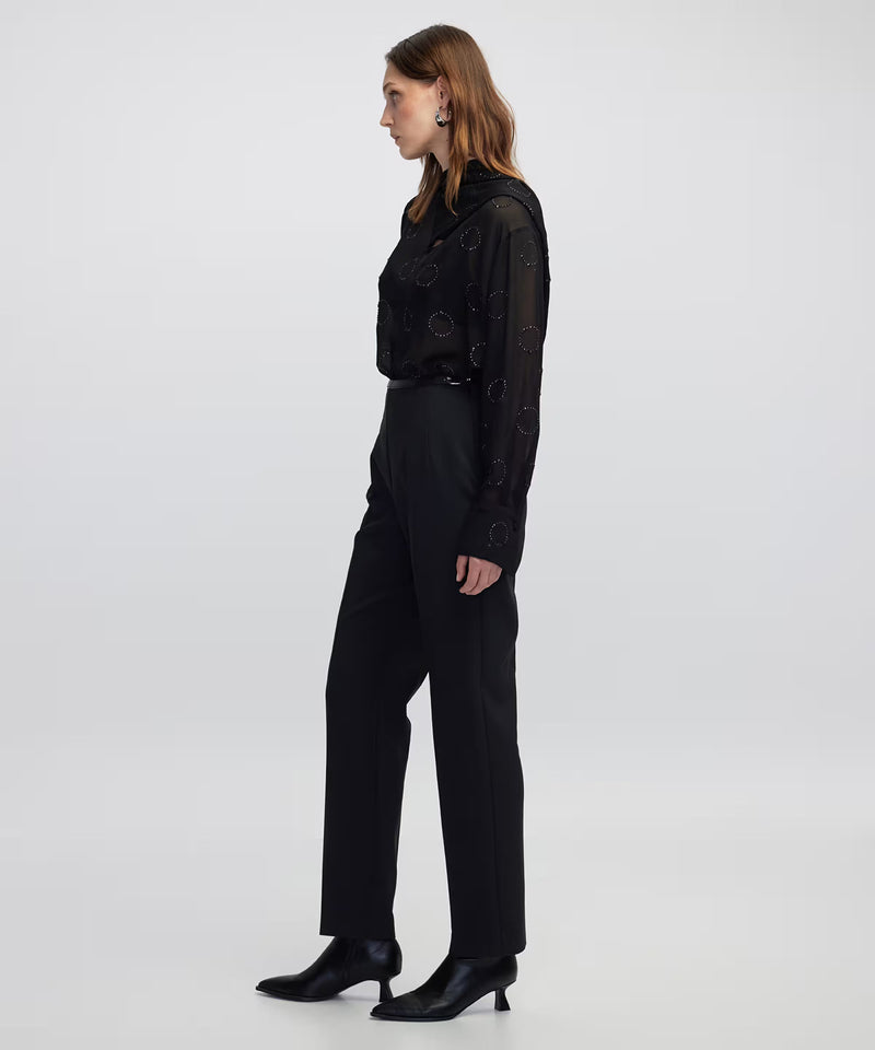 Ipekyol Belted Carrot Fit Trousers Black