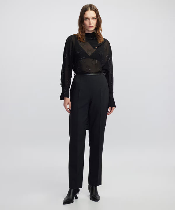 Ipekyol Belted Carrot Fit Trousers Black