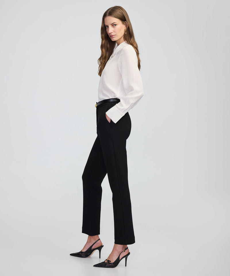 Ipekyol Elastic-Back Cigarette Trousers Black