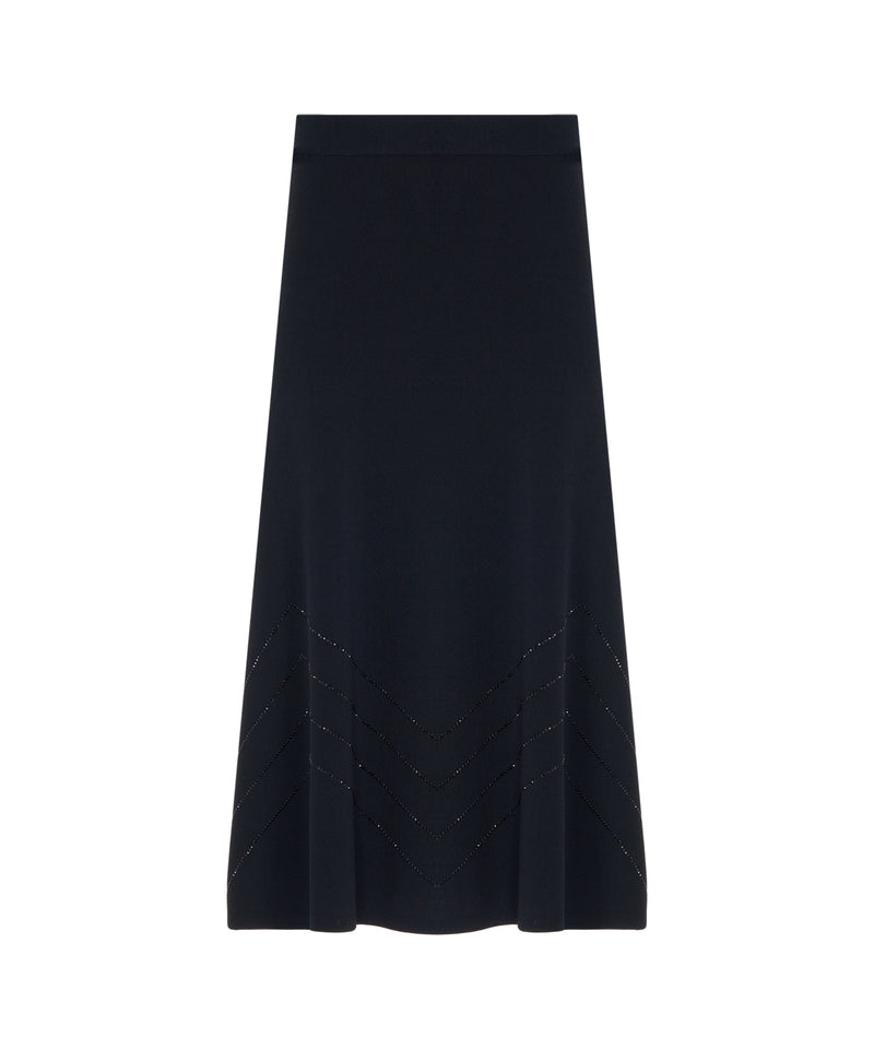Ipekyol Rhinestone Knit Skirt Black