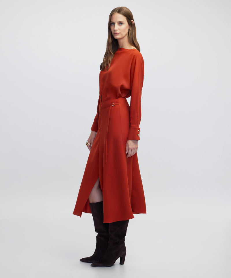 Ipekyol Buckle Skirt Brick