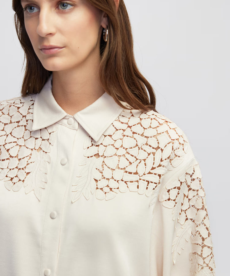 Ipekyol Embroidered Applique Jacket Cream