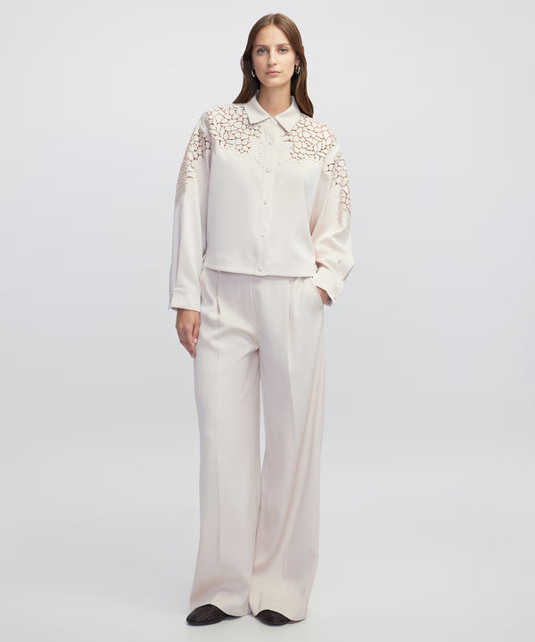 Ipekyol Embroidered Applique Jacket Cream