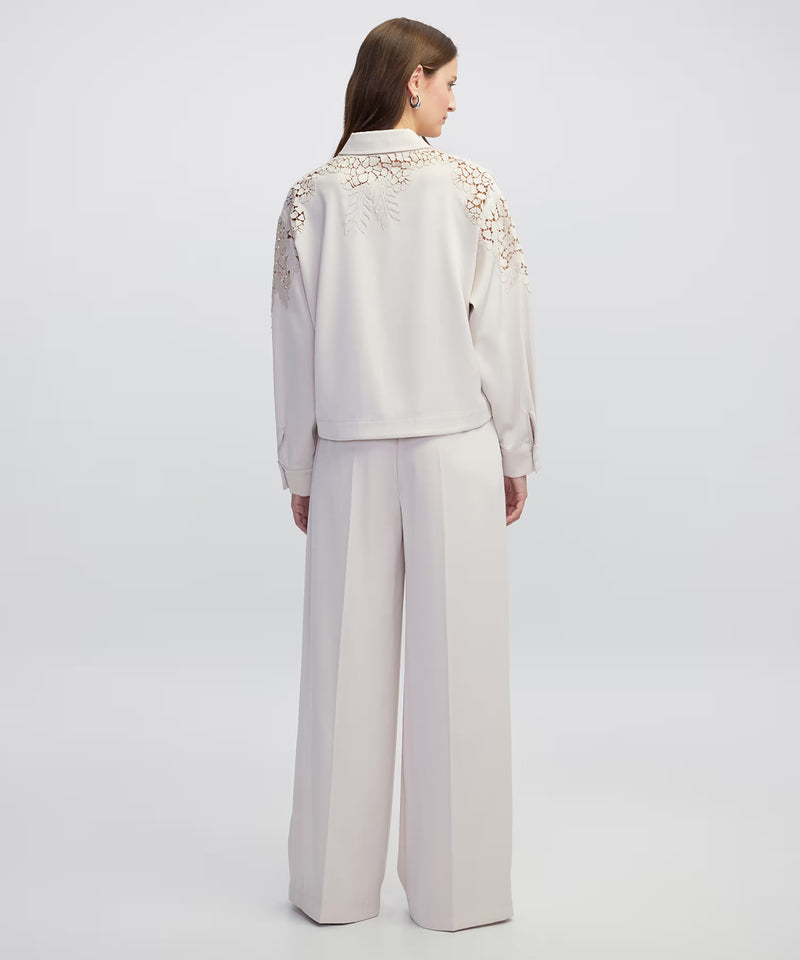 Ipekyol Embroidered Applique Jacket Cream